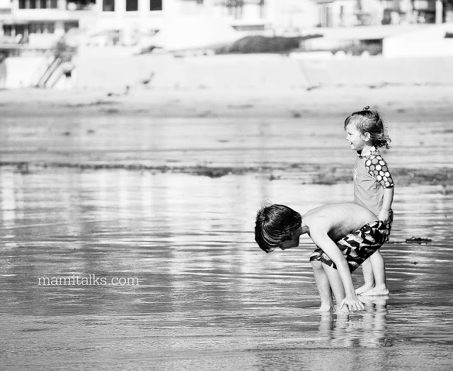 kids in the beach