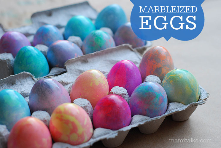 Marbleized Easter eggs -MamiTalks.com