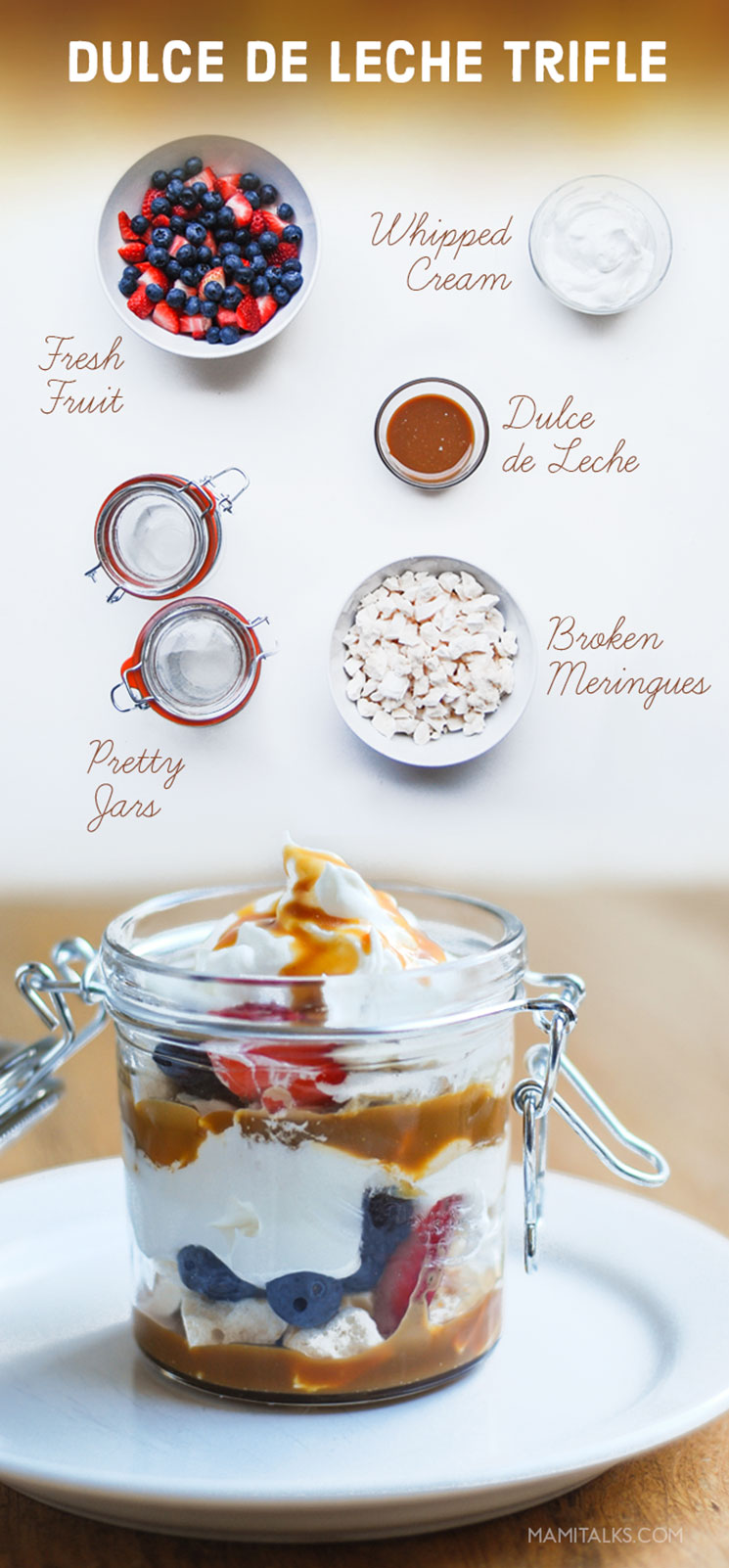 Dulce de leche Trifle in jars! -MamiTalks.com