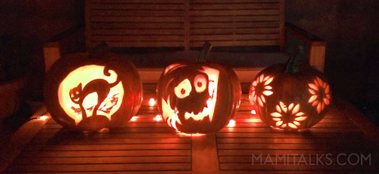 Pumpkin party ideas, 3 pumpkins finished. -MamiTalks.com