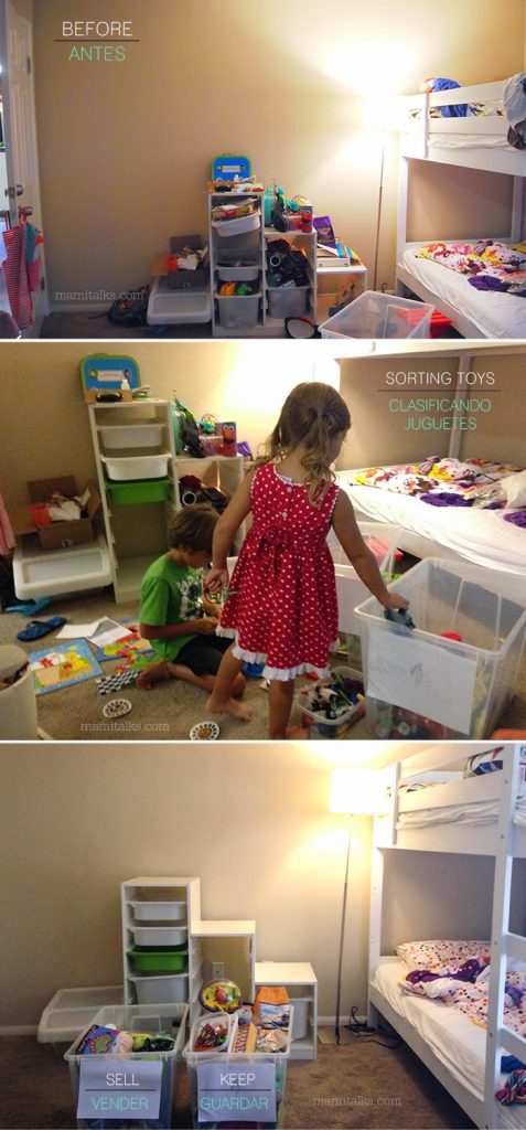 Organizing toys before decorating - MamiTalks.com