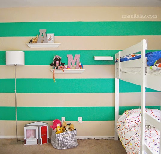 How to paint a Wall with Stripes - MamiTalks.com