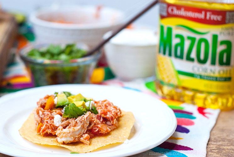 Cocina con Mazola, chicken Mexican Tostadas -MamiTalks.com