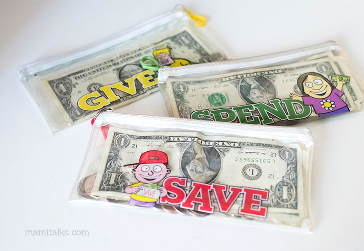 Give, Spend and Save envelopes for kids -MamiTalks.com