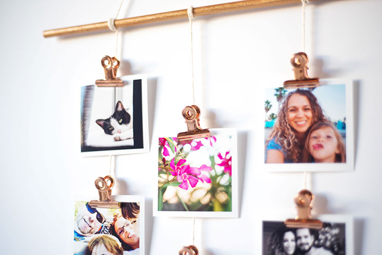 DIY Photo Wall Display Mobile. Learn how to make your own!