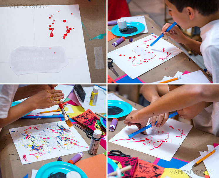 Make a poster with blow painting technique step-by-step. -MamiTalks.com