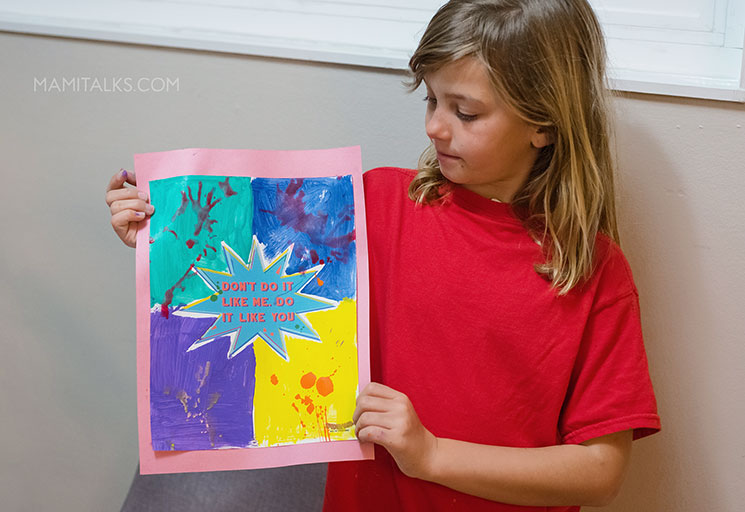 Blow painting motivational poster for kids. -MamiTalks.com
