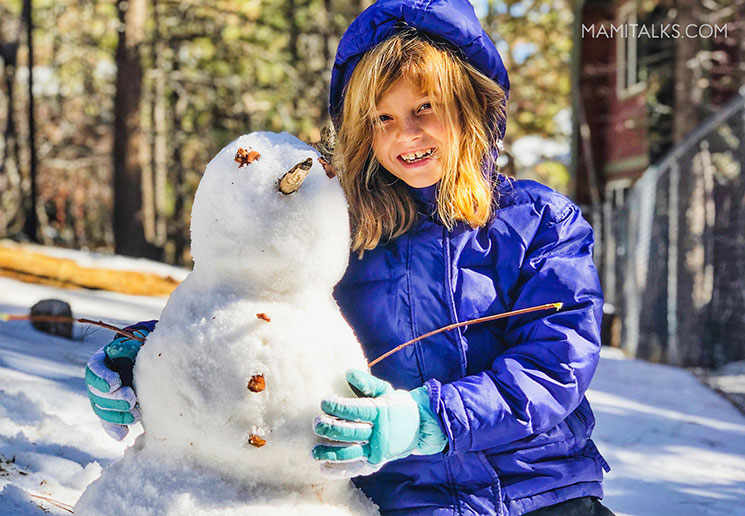 3-day Guide to Big Bear, a girl and her snowman. -MamiTalks.com