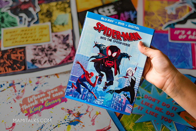 Spider-Man into the Spiderverse movie DVD. -MamiTalks.com