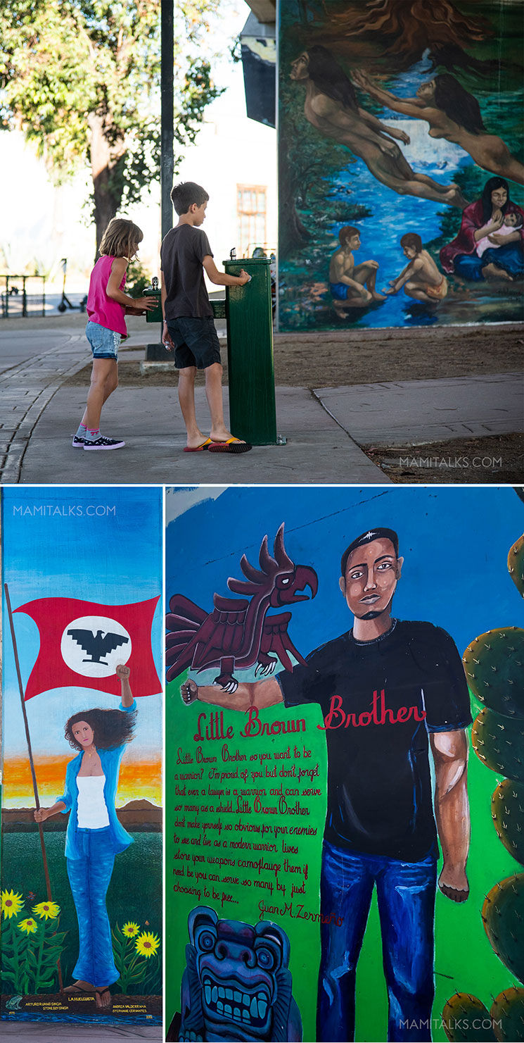 Collage of photos from chicano park art. -MamiTalks.com